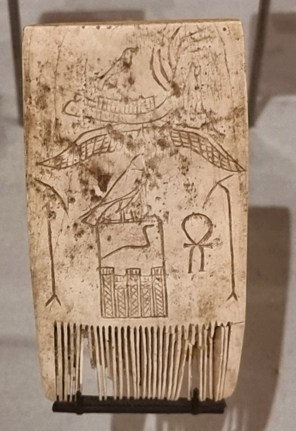 An ivory comb inscribed with the name of King Djet,