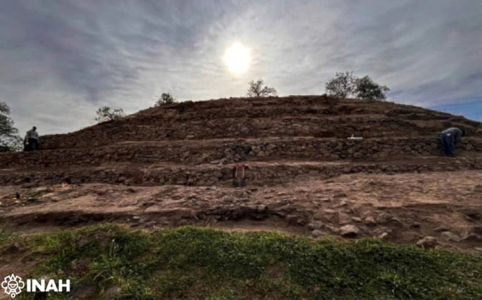 View of the West structure at Tetelihtic during the Spring Equinox.