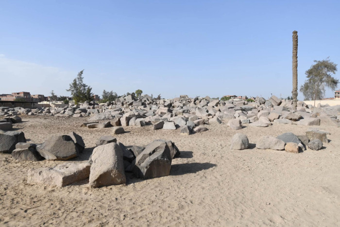 Ruins of the Behebit al-Hajrat Temple, Nile Delta, Egypt. 