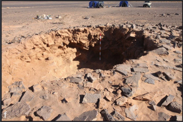 The excavated inner burial space.